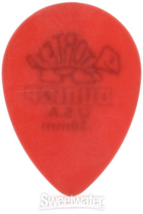 Dunlop 423R.50 Tortex Small Tear Drop .50mm Red Guitar Picks 36Pack