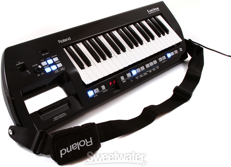 Roland Lucina AX09 37Key Keytar Synthesizer Black Sparkle