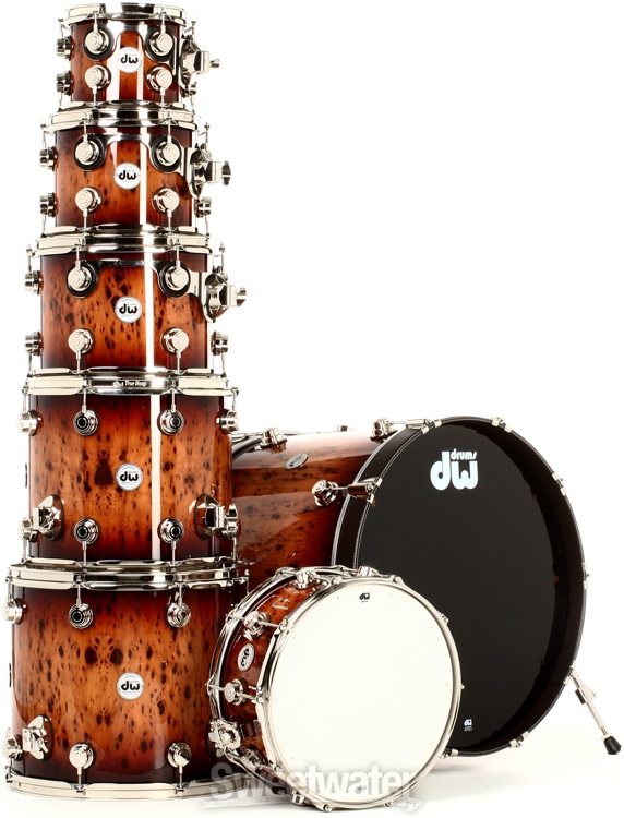 DW Collector's Exotic Cherry 7piece Drum Set Review by Sweetwater