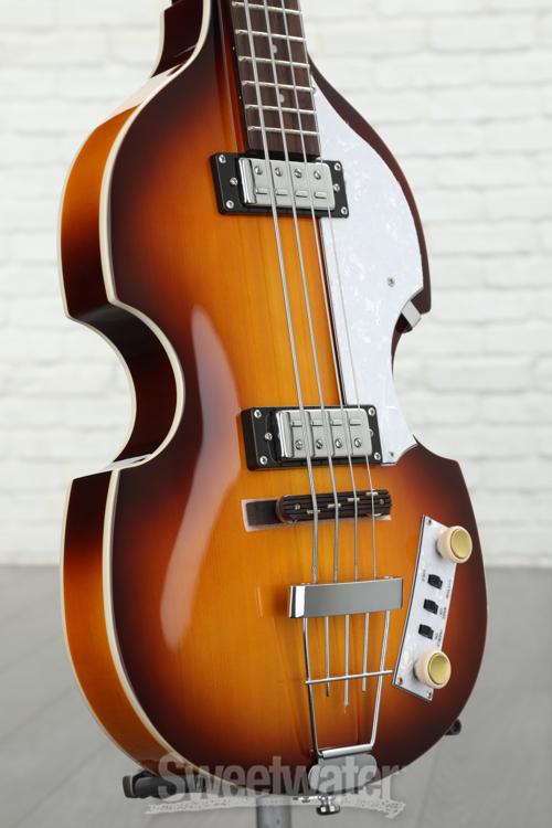 Hofner Ignition Violin Bass, Sweetwater Exclusive Tea Cup Knobs & La