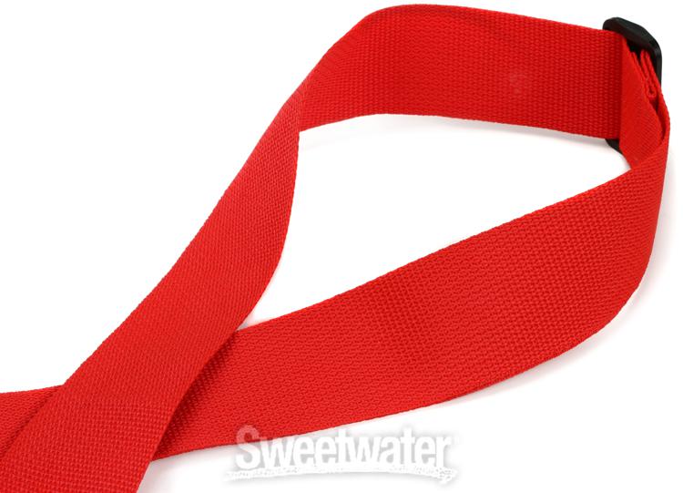 LockIt Straps Professional Gig Series 2inch Red Poly Strap w/Locking