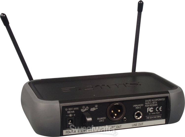 Shure PGX4 Wireless Receiver H6 Band, 524 542 MHz