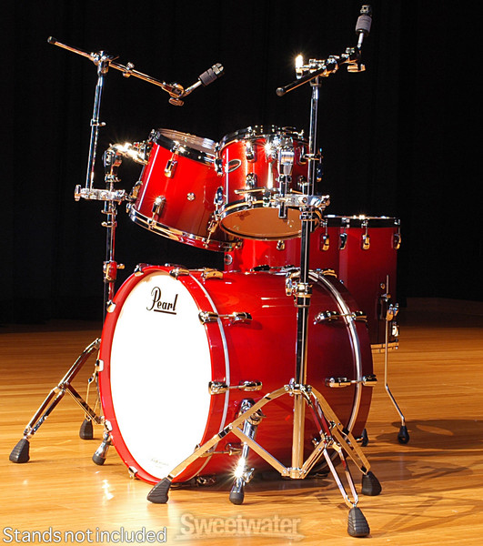 Pearl Reference Series 4piece Shell Pack with Free Floor Tom Scarlet