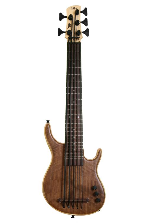 Kala U Bass Exotic Custom SolidBody UBass Figured Walnut Top, 5String, Fretted