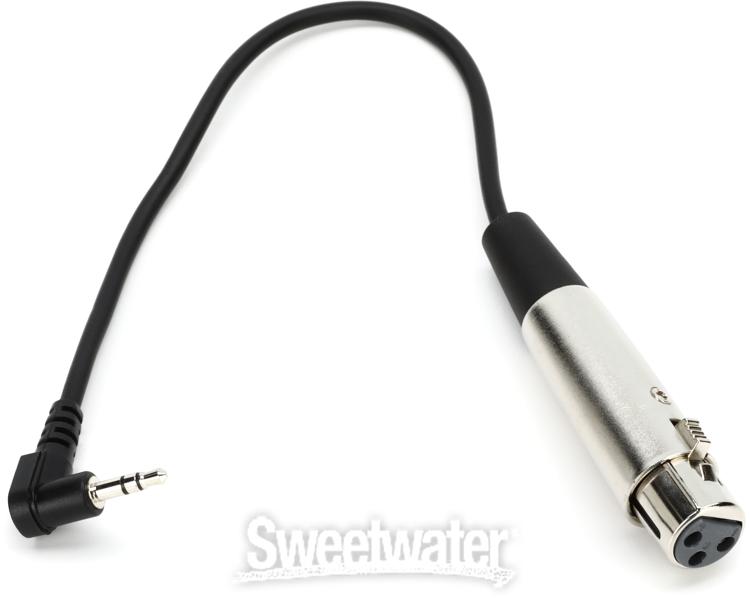 Hosa XLR Female to Rightangle Stereo 1/8" Cable 1'