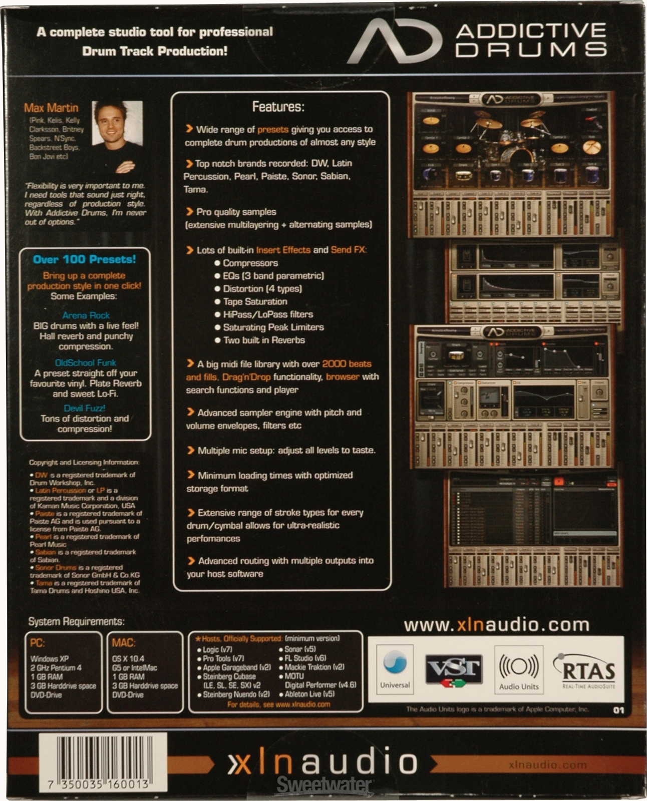 XLN Audio Session Percussion ADpak