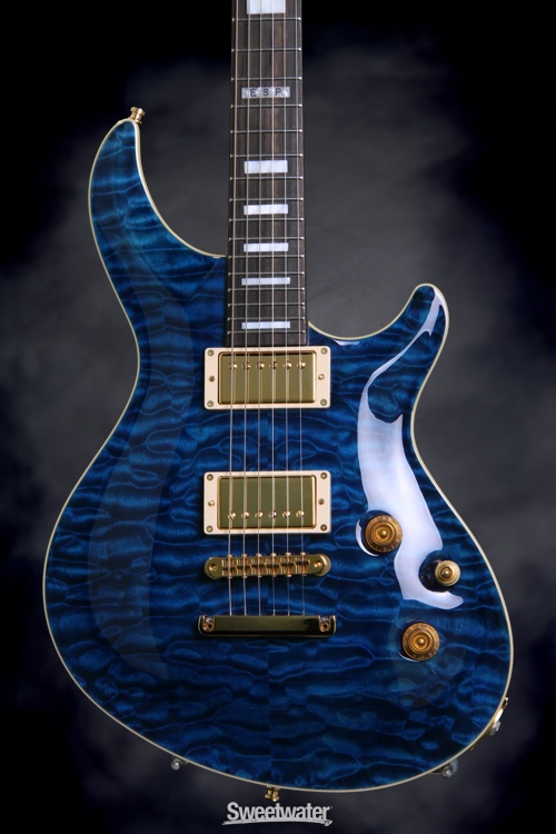 ESP EII Mystique Marine Blue Quilted Maple