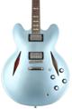 Click to learn more about the Epiphone Dave Grohl DG-335 Semi-hollowbody Electric Guitar - Pelham Blue