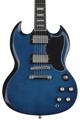 Click to learn more about the Epiphone SG Custom Electric Guitar - Viper Blue, Sweetwater Exclusive