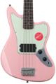 Click to learn more about the Squier Affinity Series Jaguar Bass H - Shell Pink, Sweetwater Exclusive