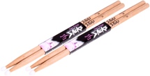 On-Stage Stands 5A Nylon Tip Hickory 2 Pack Bundle