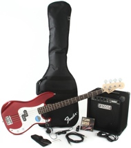 Squier P Bass Pack with Rumble 15 Amplifier (Metallic Red)