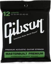 Gibson Accessories SAG-MB12 Masterbuilt Premium Phosphor Bronze Acoustic Strings (.012-.053 Light)