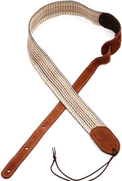 Martin Woven 2" Guitar Strap Brown Leather Ends