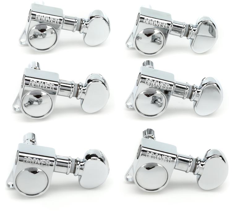 Grover 406C6 Mini Locking Rotomatic Tuners 6Inline Chrome