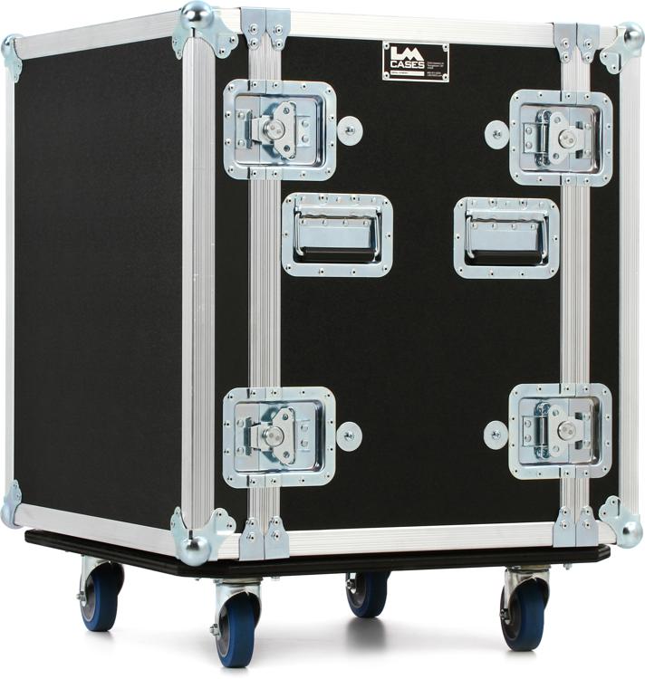 LM Cases 12U Deep Rack Case with Wheels