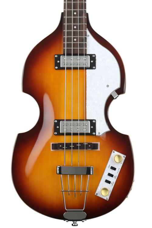 Hofner Ignition Violin Bass, Sweetwater Exclusive Tea Cup Knobs & La