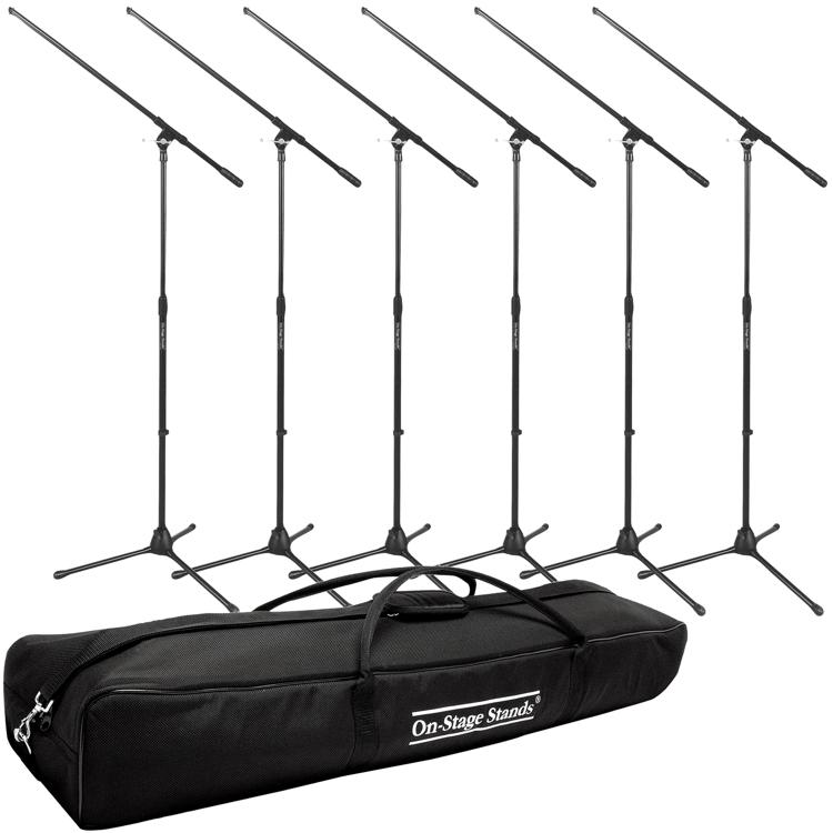 OnStage Stands MS7701B Euro Boom Microphone Stand Package 6 Stands