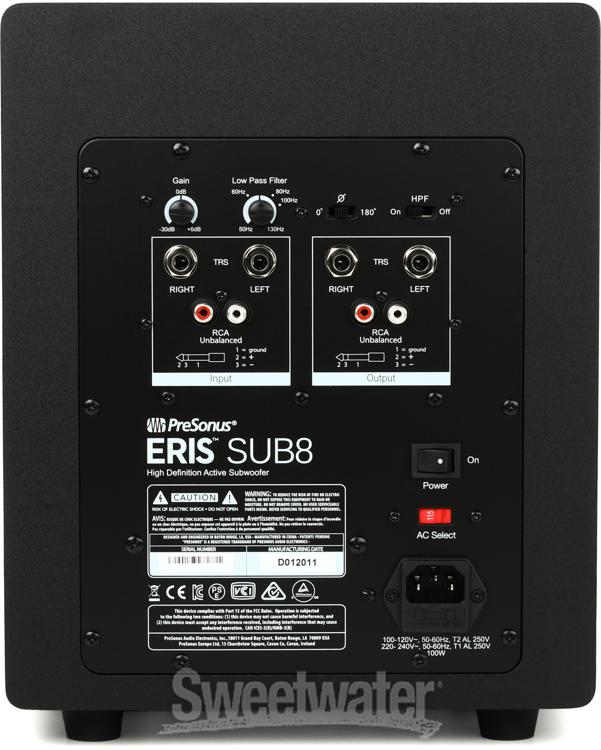 PreSonus Eris Sub8 Studio Subwoofer Overview InSync