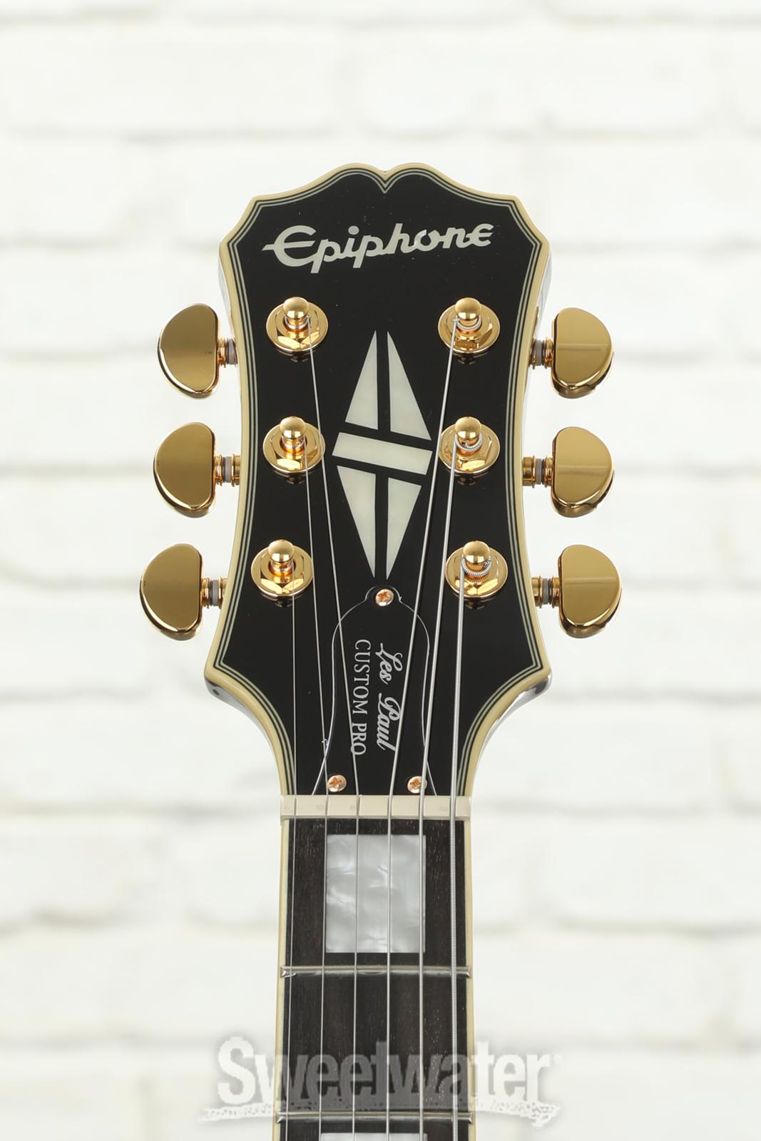 Epiphone Les Paul Custom Pro (Ebony Left Handed)  Sweetwater