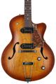 Click to learn more about the Godin 5th Avenue CW Kingpin II P90 Hollowbody Electric Guitar - Cognac Burst