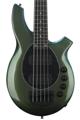 Click to learn more about the Ernie Ball Music Man Bongo 5 Bass Guitar - Emerald Iris, Sweetwater Exclusive