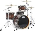 Click to learn more about the DW DWe 4-piece Drum Kit Bundle - Curly Maple Burst