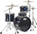 Click to learn more about the DW DWe 4-piece Drum Kit Bundle - Midnight Blue Metallic