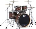Click to learn more about the DW DWe 5-piece Drum Kit Bundle - Curly Maple Burst