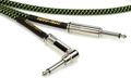 Click to learn more about the Ernie Ball P06077 Braided Straight to Right Angle Instrument Cable - 10 foot Black/Green