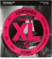 Click to learn more about the D'Addario ECB81 Chromes Flatwound Bass Guitar Strings - .045-.100 Light Long Scale