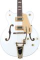 Click to learn more about the Gretsch G5422TG Electromatic Classic Hollowbody Double-Cut with Bigsby - Snowcrest White