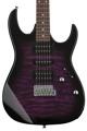Click to learn more about the Ibanez Gio GRX70QA Electric Guitar - Transparent Violet Sunburst