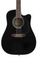 Click to learn more about the Takamine Legacy JEF381SC Dreadnought 12-string Acoustic-electric Guitar - Black