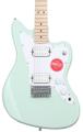 Click to learn more about the Squier Mini Jazzmaster HH Electric Guitar - Surf Green with Maple Fingerboard