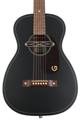 Click to learn more about the Gretsch Jim Dandy Deltoluxe Parlor Acoustic-electric Guitar - Black