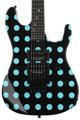 Click to learn more about the Kramer Nightswan Electric Guitar - Ebony with Blue Dots