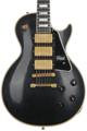 Click to learn more about the Gibson Custom 1957 Les Paul Custom Reissue VOS - Ebony 3-Pickup
