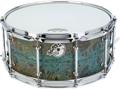 Click to learn more about the Pork Pie Percussion USA Custom Patina Brass Snare Drum - 6.5 x 14-inch - Custom Patina