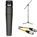 Click to learn more about the Shure SM57 Cardioid Dynamic Instrument Microphone Bundle with Stand and Cable