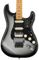Click to learn more about the Fender American Ultra Luxe Stratocaster Floyd Rose HSS - Silverburst with Maple Fingerboard