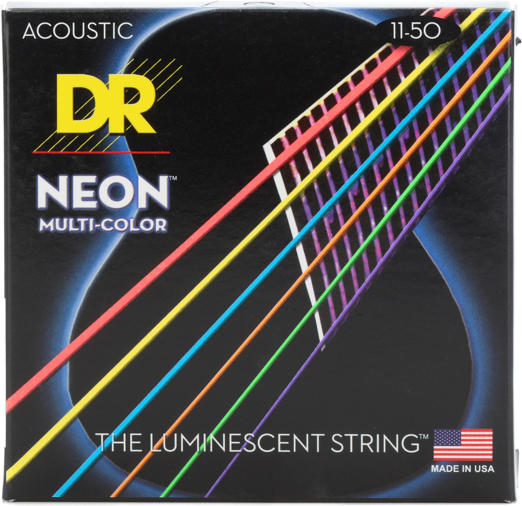 DR Strings Hi-Def Neon Multi Color Eléctrico Pesado 