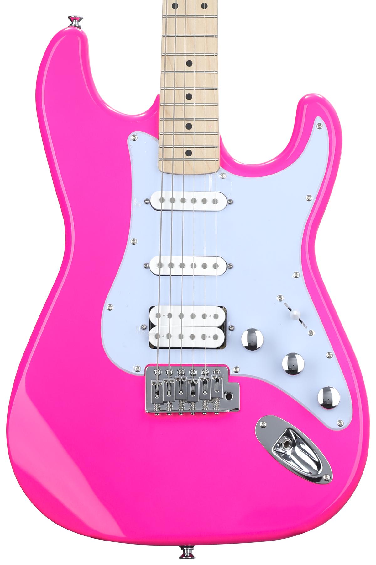 Pink electric guitar for sale discount