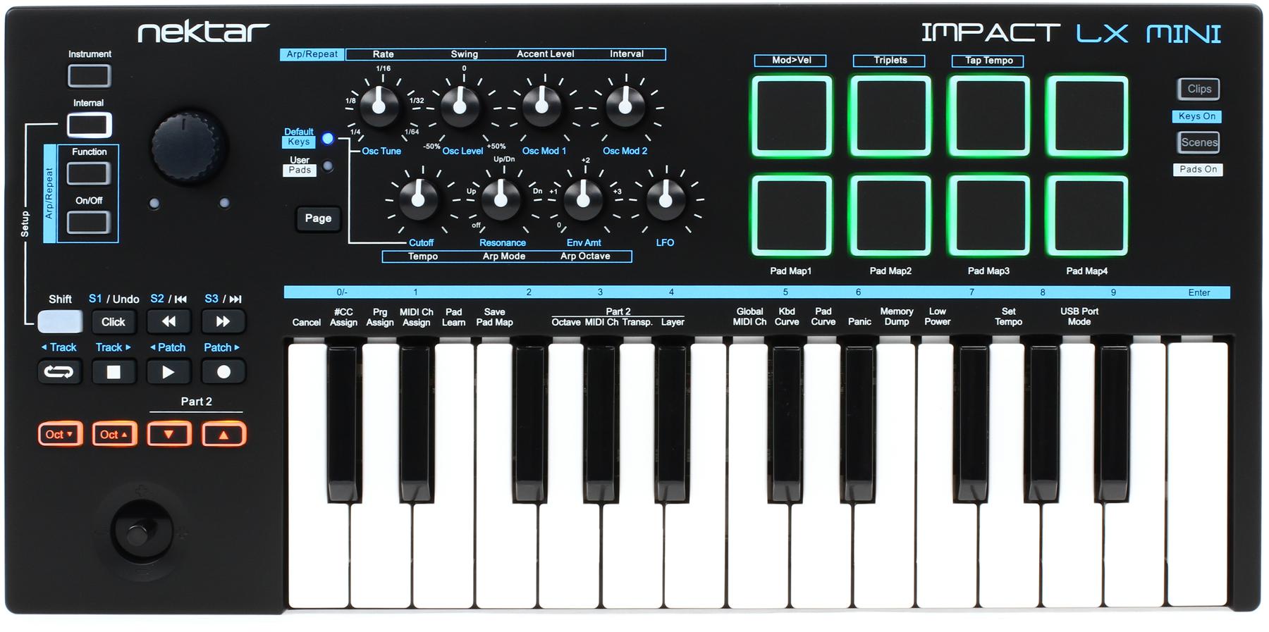 【1/30まで】nektar IMPACT LX61+ Nektar Impact LX61 USB MIDI Keyboard Controller, 61-Key