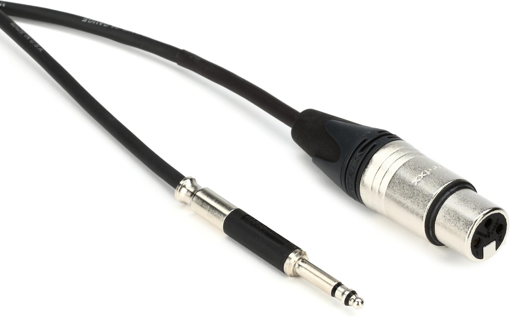 Mogami GOLD 3.5-2XLRF-06 Stereo Audio Y-Adapter Cable Dual XLR-Female to 3.5mm TRS Plug Gold Contacts 6 Foot Straight Connectors 
