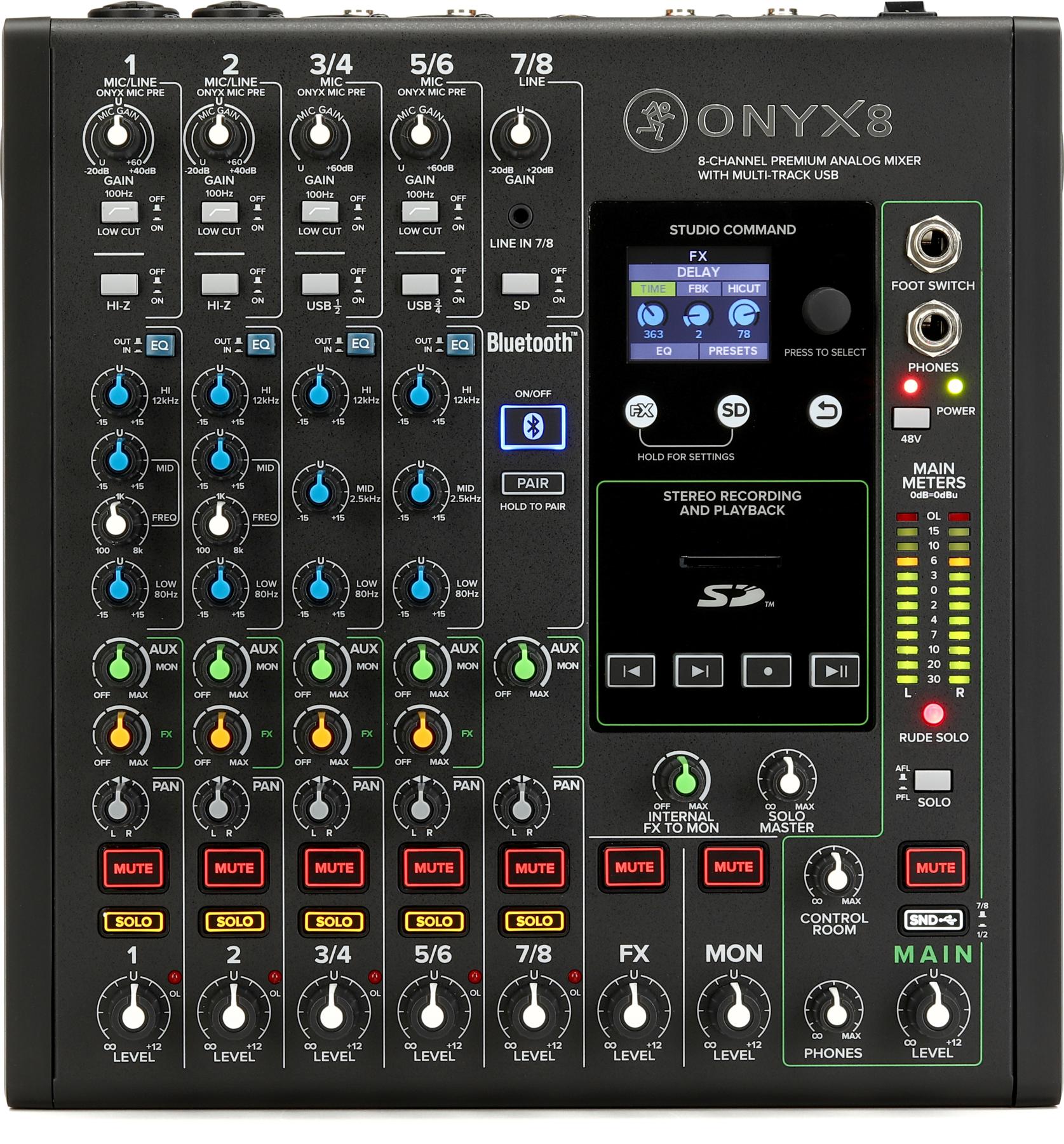 Bnineteenteam Stereo Audio Mixer 8 Channel Mixer Stage Stereo Mixer Professional Mixer with Reverberation Function 