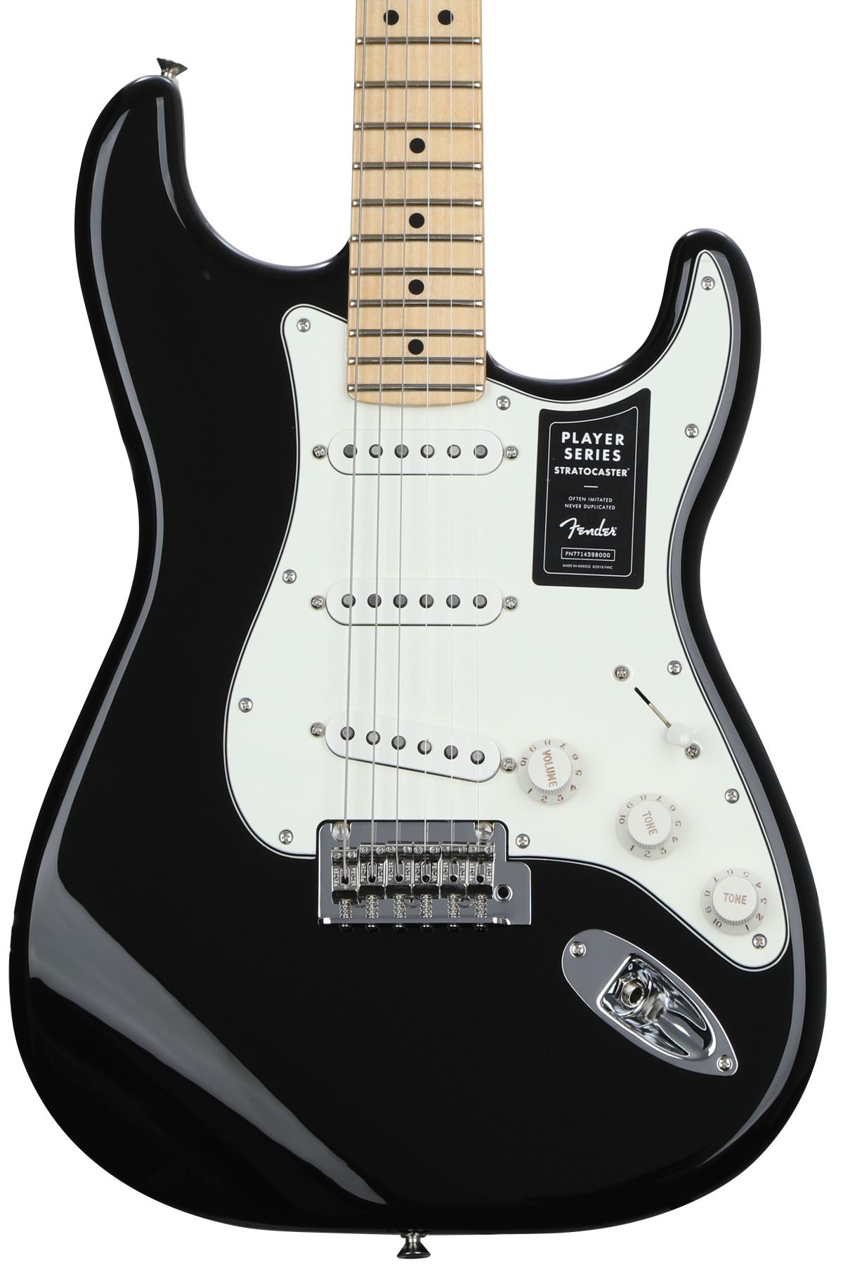 Black stratocaster guitar deals