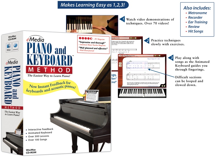 Emedia piano and keyboard method deluxe