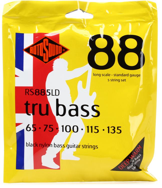 RotoSound Tru Electric Bass Black Nylon Flatwound Short Scale, .065