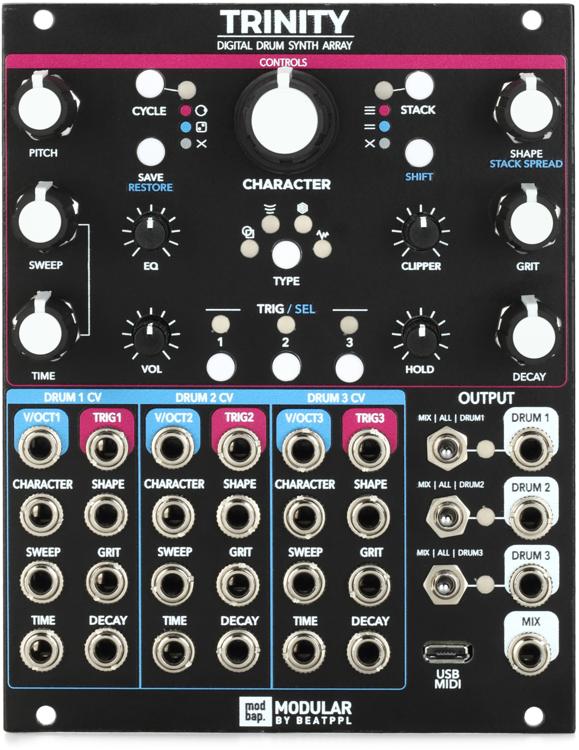 Modbap Modular Trinity 3channel Digital Drum Synth